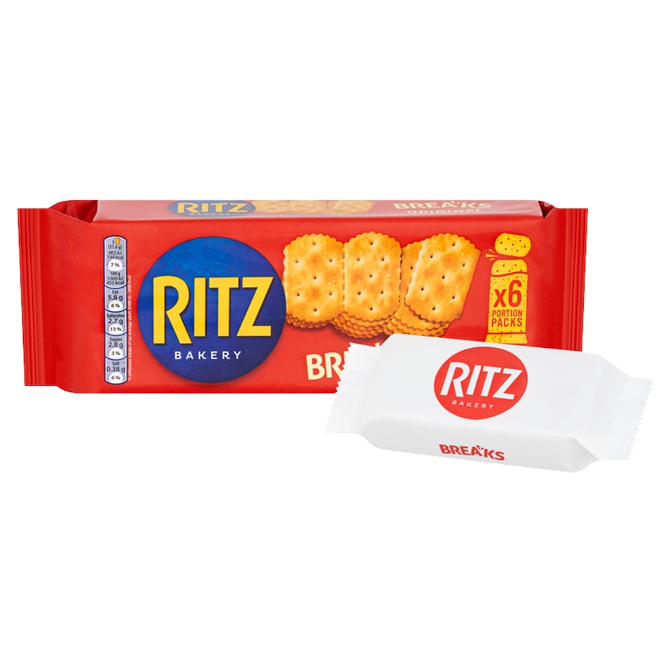 image 1 of Ritz Breaks Original Crackers 6 Pack Multipack 190g