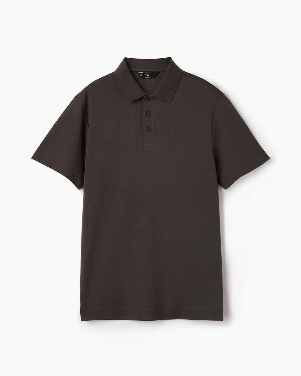 image 1 of F&F Pure Cotton Polo Shirt in Brown