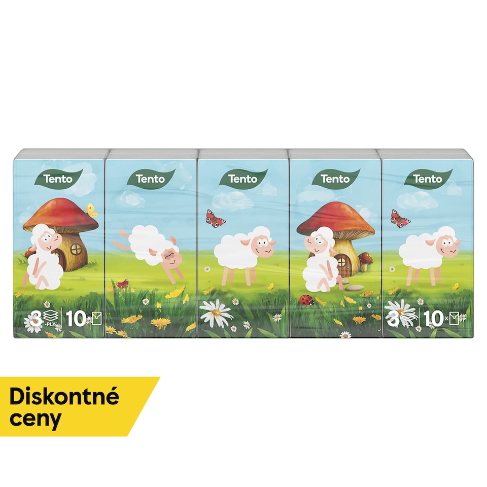 Tento Handkerchiefs 3 Ply 10 x 10 pcs