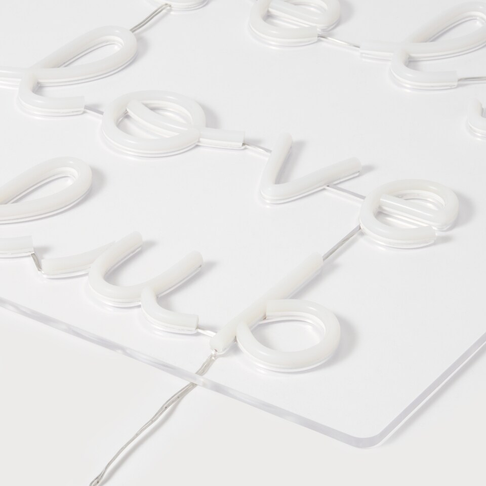 image 1 of Paperchase x Mélanie Johnsson Valentines Neon Wall Sign