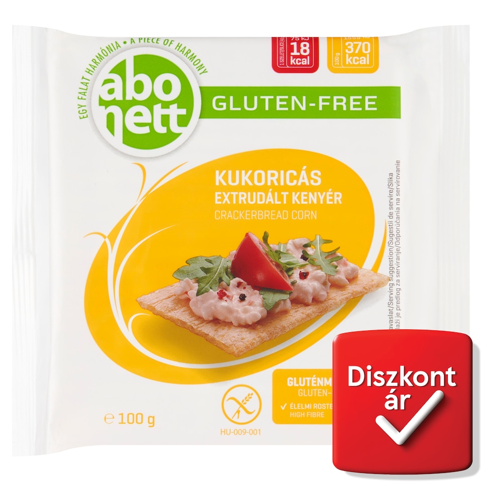 Abonett gluténmentes kukoricás extrudált kenyér 100 g  1. kép