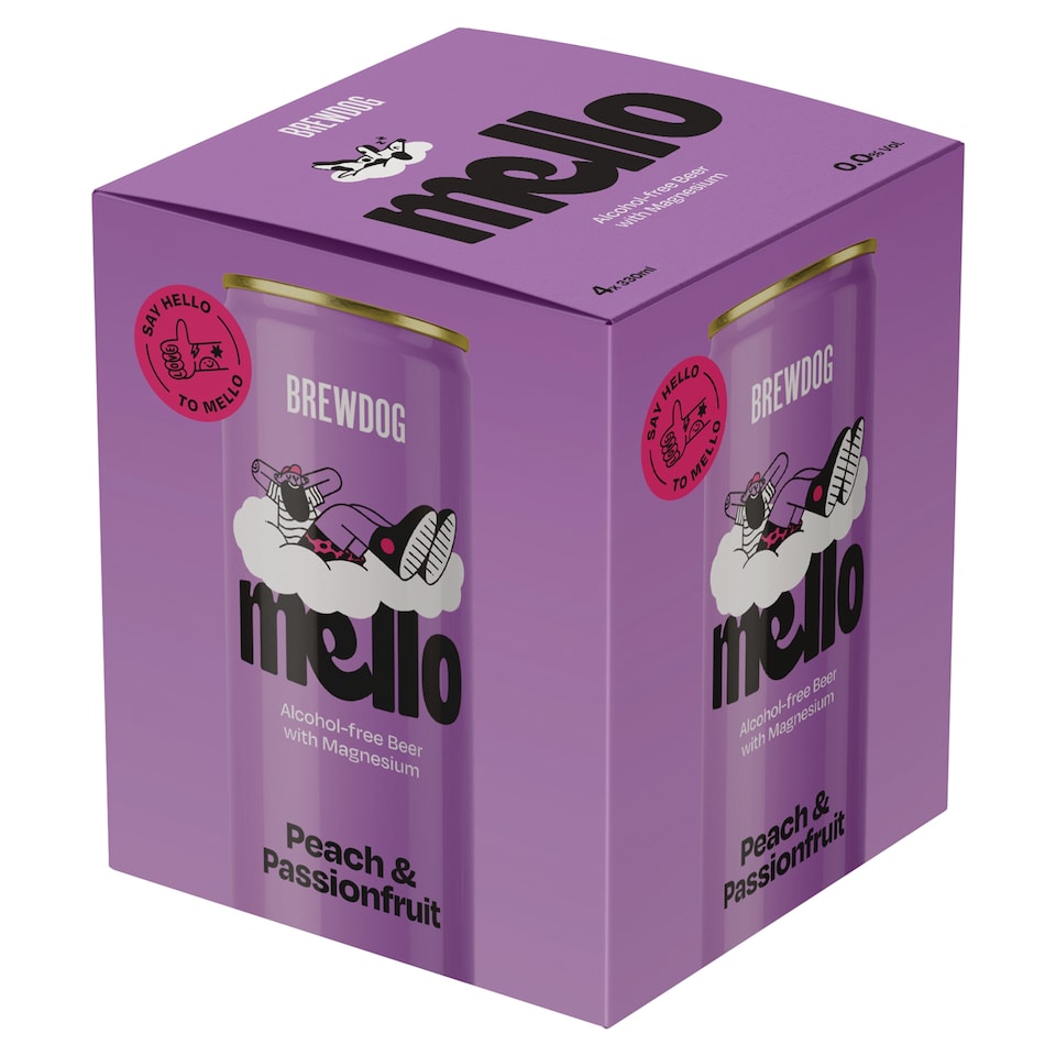 BrewDog Mello Peach and Passionfruit 4 x330ml