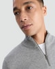 image 2 of F&F Lambswool Knitted Half Zip Jumper in Grey