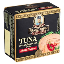 Franz Josef Kaiser Exclusive Tuňák ve slunečnicovém oleji s příchutí chilli 80g