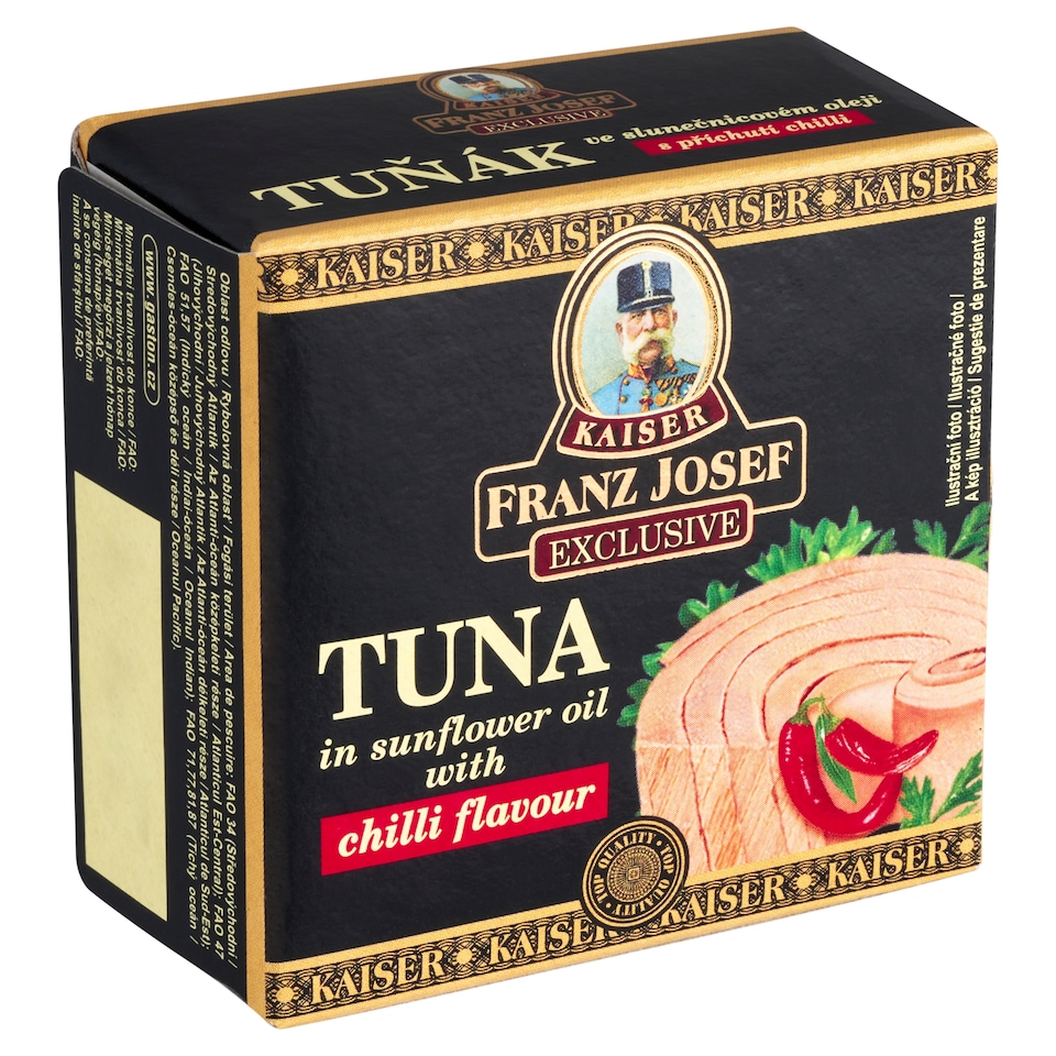 Franz Josef Kaiser Exclusive Tuňák ve slunečnicovém oleji s příchutí chilli 80g