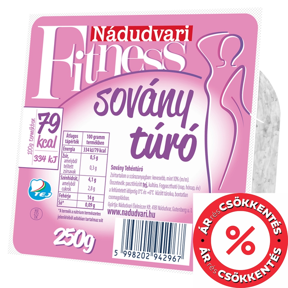 Nádudvari Fitness sovány túró 250 g
