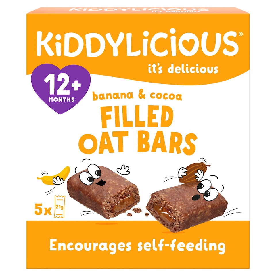 image 1 of Kiddylicious Banana & Cocoa Oat Bars 5x21g