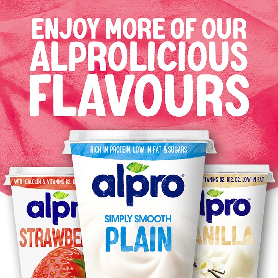 image 1 of Alpro Blueberry & Cherry Soya Dairy Free Yoghurt Alternative 4x125g