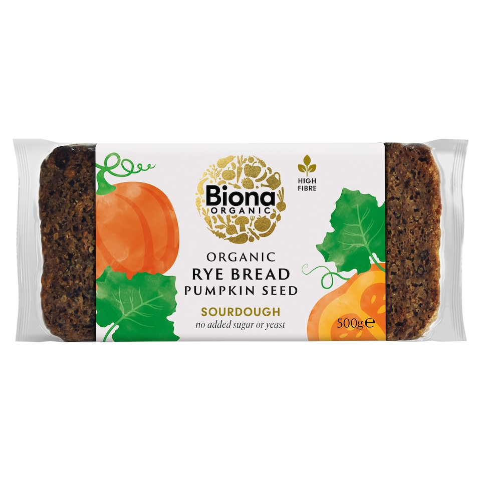 Biona Organic Rye Pumpkin Seed Bread 500G