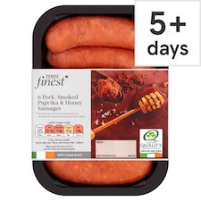 Tesco Finest* 6 Irish Smoked Paprika And Honey Sausages 454G