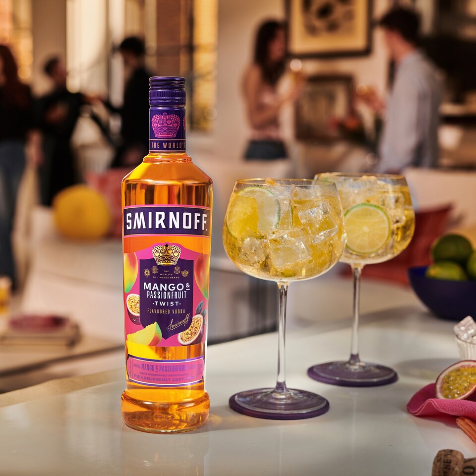 image 1 of Smirnoff Mango & Passionfruit Vodka Twist Bottle 37.5% Vol 70cl