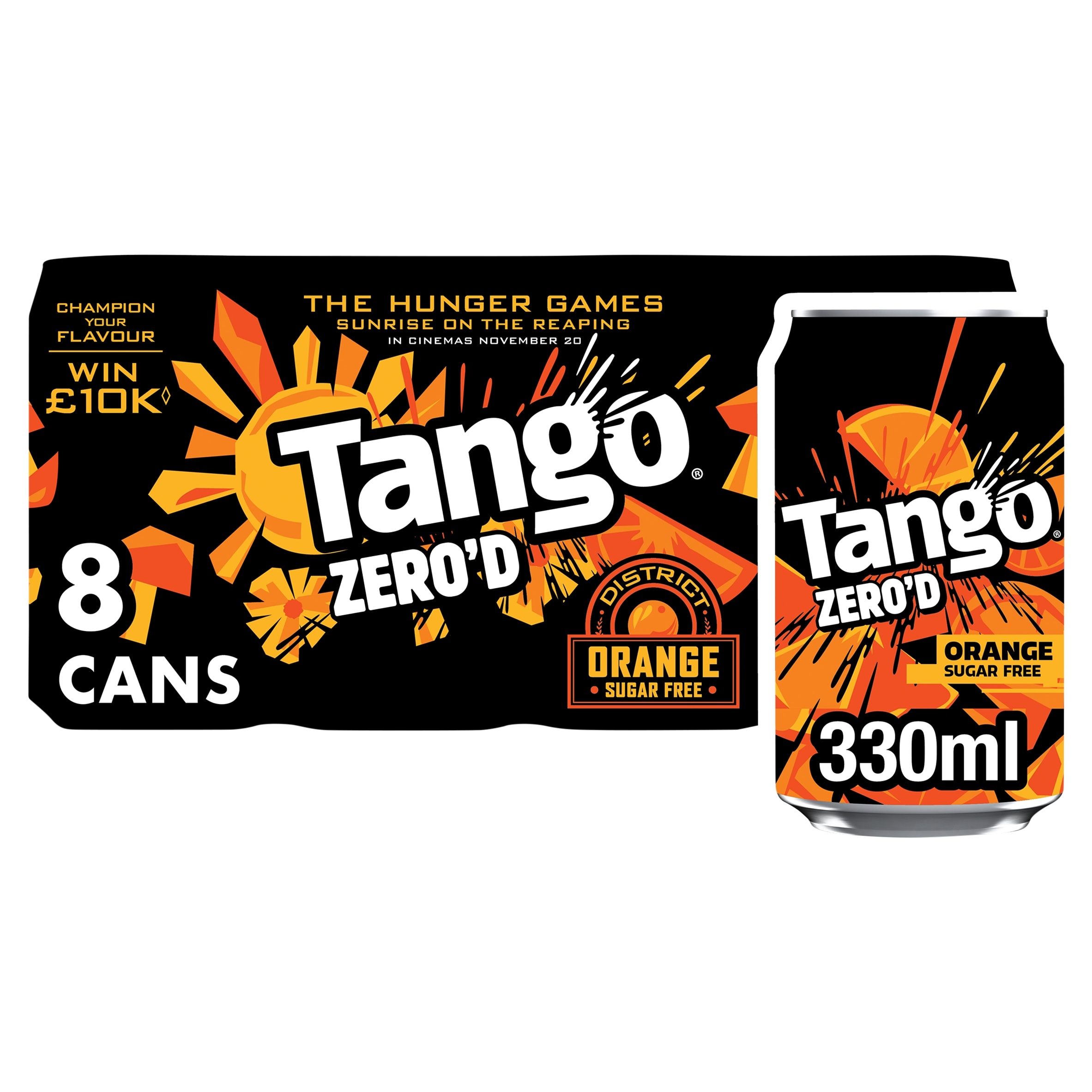 TANGO Zero'd Orange Sugar Free 8 x 330ml