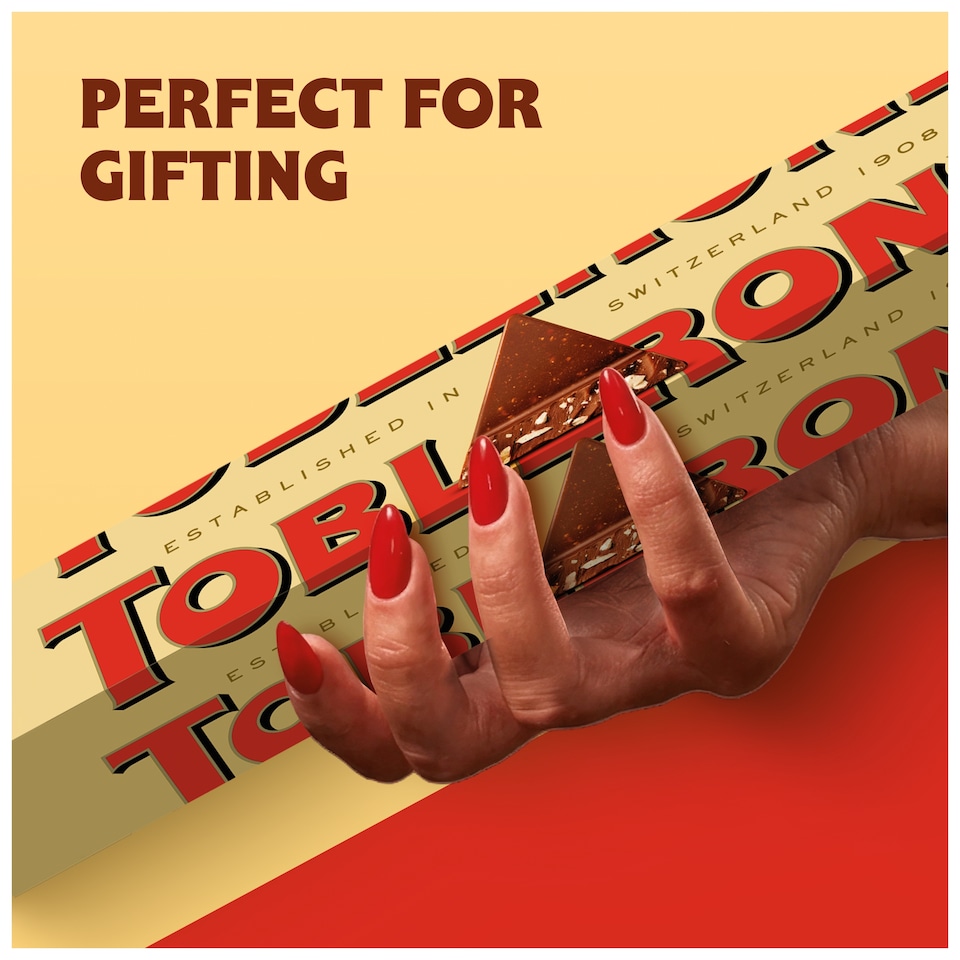 image 1 of TOBLERONE MILK CHOCOLATE WITH HONEY & ALMOND NOUGAT 340g