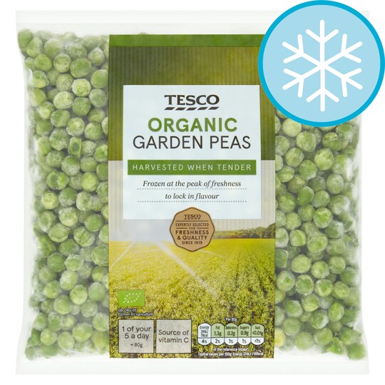 Tesco Organic Garden Peas 500G Tesco Groceries