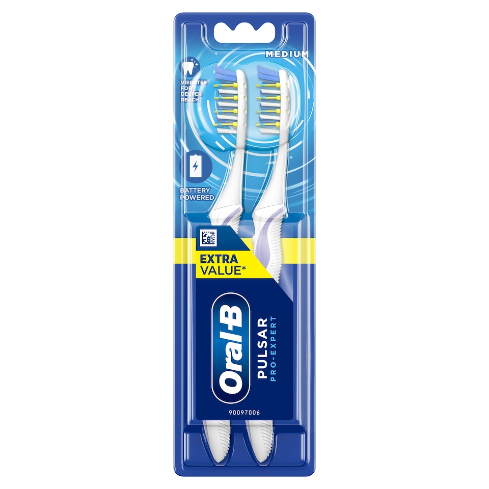 image 1 of Oral-B Pulsar Toothbrush Medium 35 Twin Pack