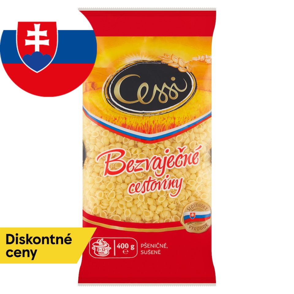 Cessi Bezvaječné cestoviny mušle malé 400 g
