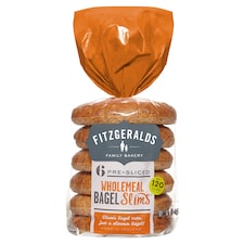 Fitzgeralds 6 Wholemeal Bagel Slims 263G