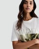 image 1 of F&F Pure Cotton Olive Graphic T-Shirt in Cream
