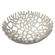 F&F Home Cream Coral Style Fruit Bowl