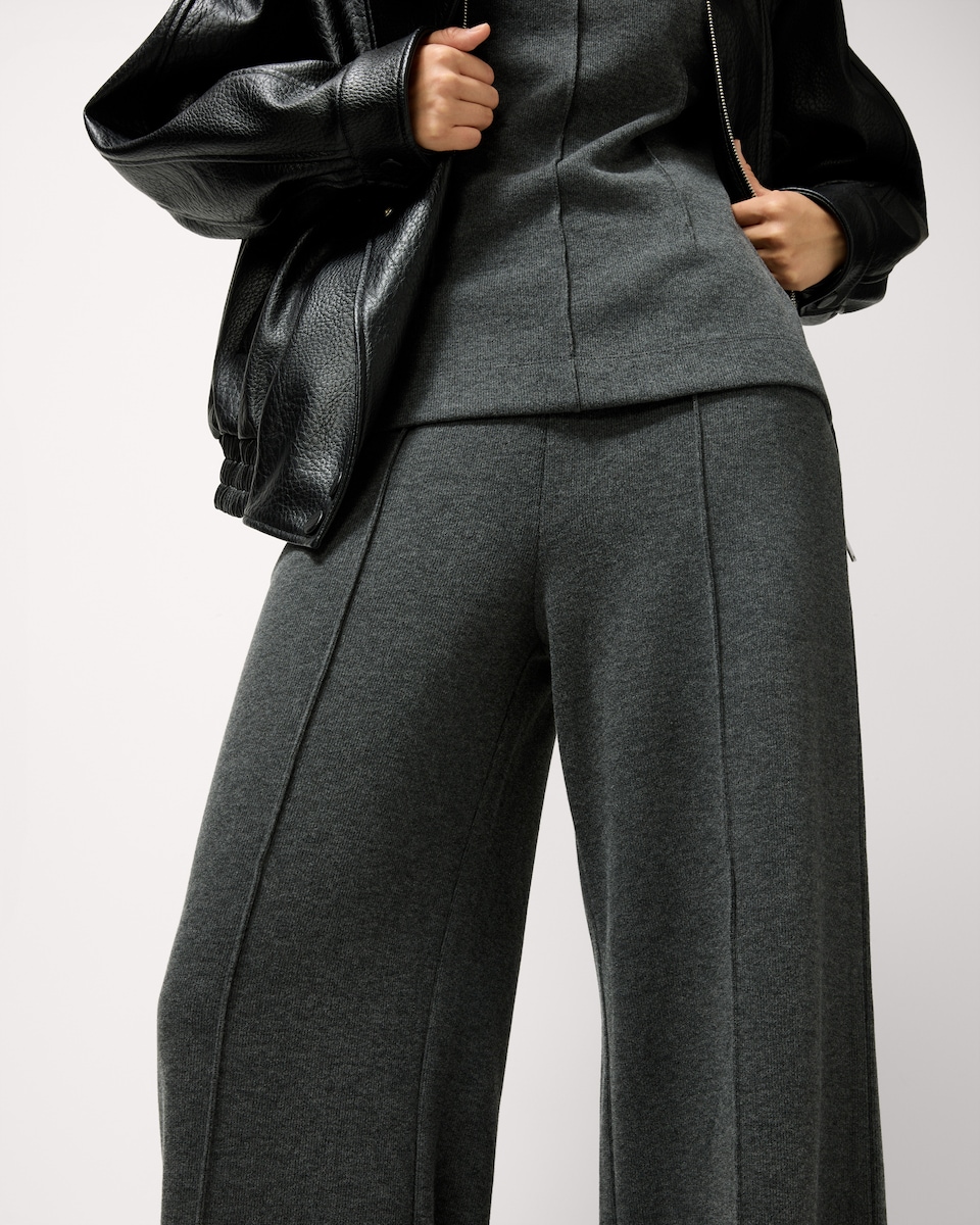 image 1 of F&F Brushed Wide Leg Co-ord Trousers in Grey