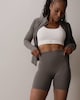 image 2 of F&F Active EVERYHOUR High Waisted 6 Inch Cycling Shorts in Chocolate