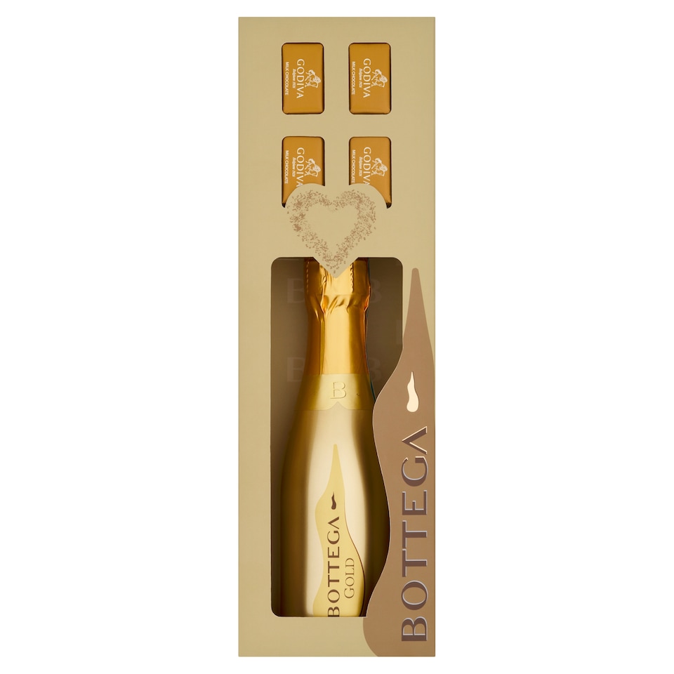 Bottega Gold Prosecco & Milk Chocolates Gift Set 200ml