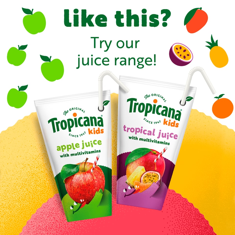 image 1 of Tropicana Kids Smoothies - Strawberry & Banana 4 x 150ml