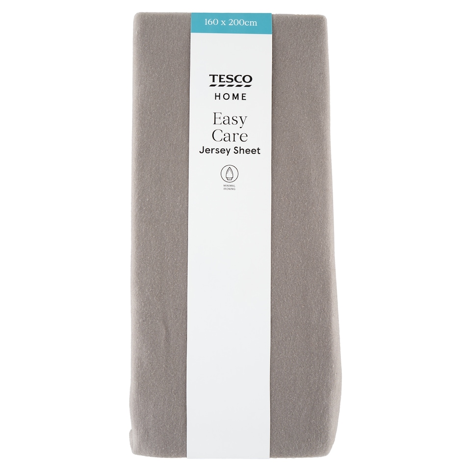 Tesco Home Easy Care Grey posteľná plachta 160 x 200 cm