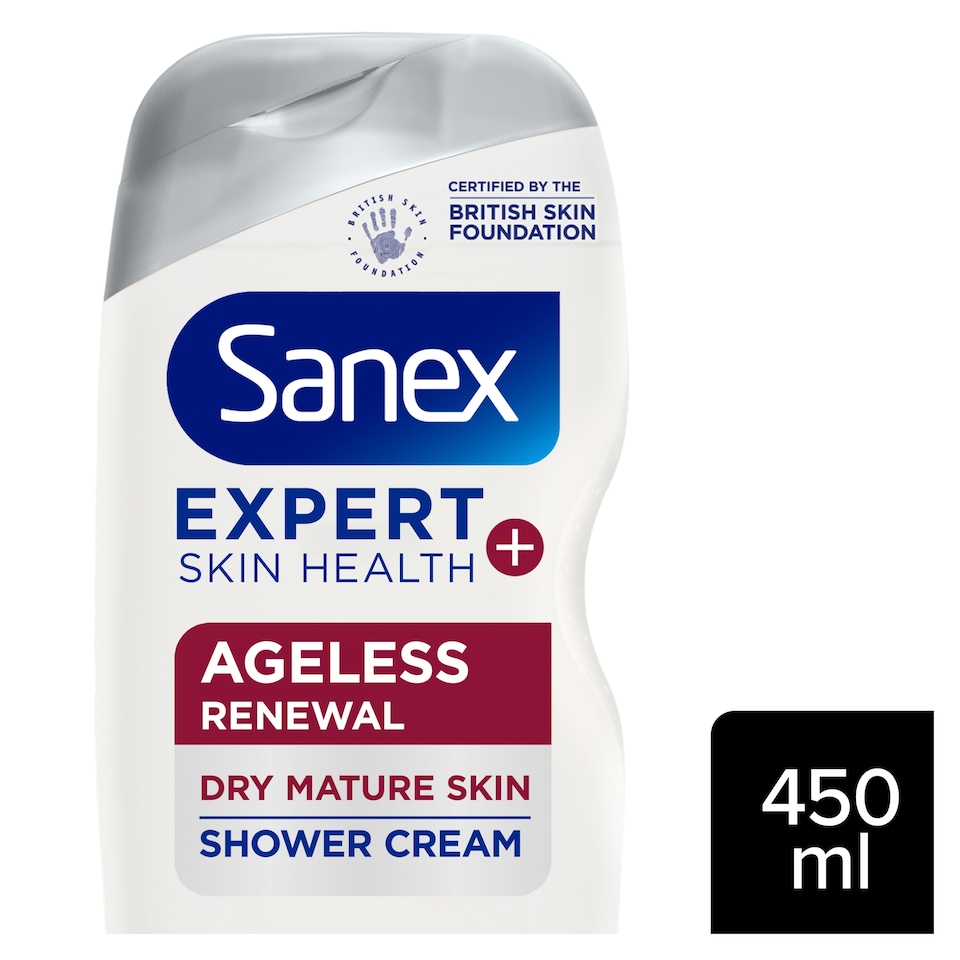image 1 of Sanex Expert Skin Health+ Ageless Renewal Shower Gel Body Wash 450ml