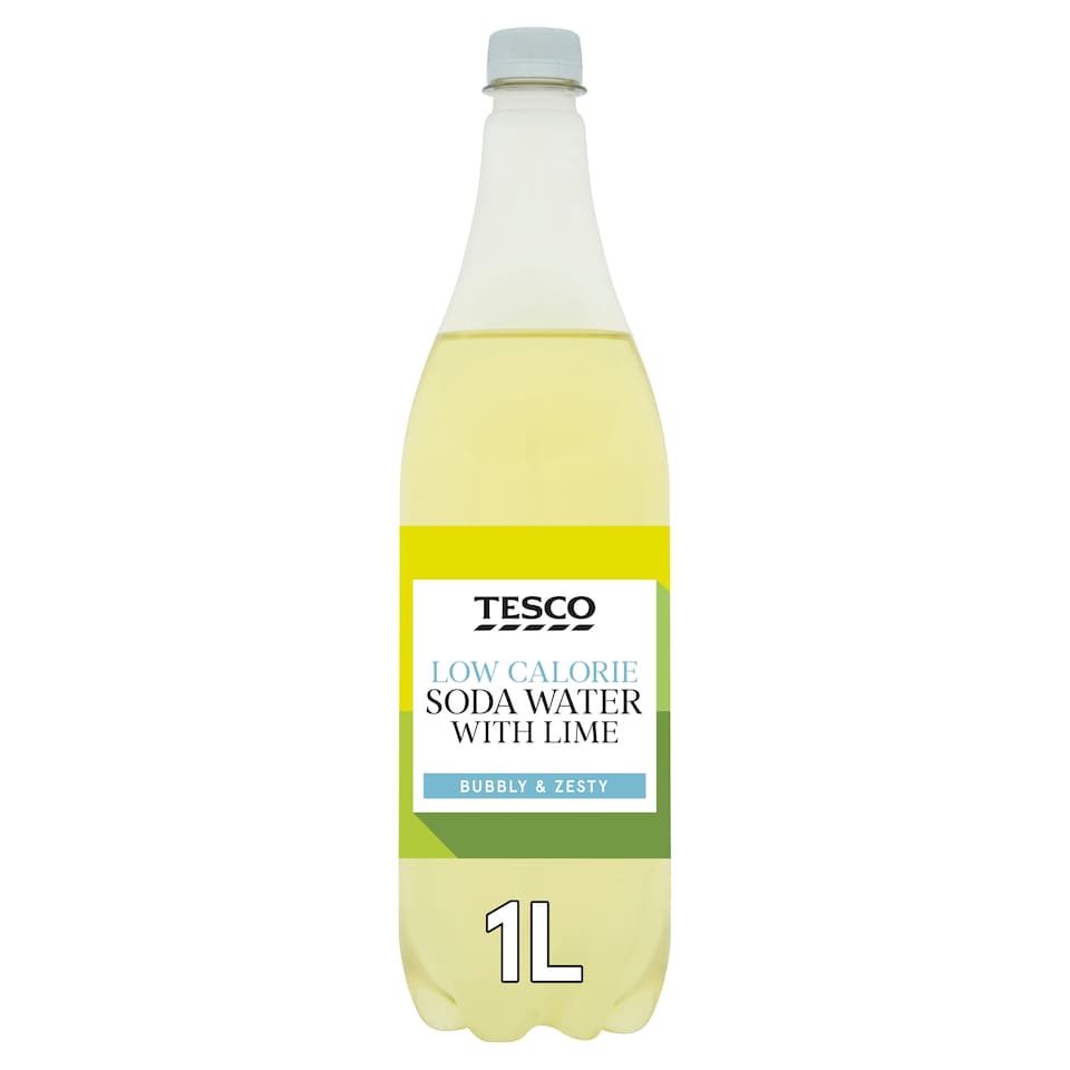 Tesco Low Calorie Soda Water With Lime 1L