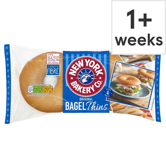 image 1 of New York Bakery Bagel Thins The Original 4 Pack
