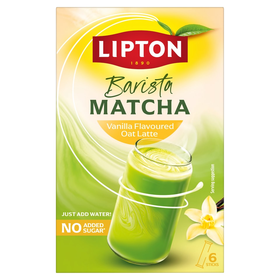 image 1 of Lipton Barista Matcha Instant Oat Drink with Matcha Vanilla Flavoured 6 x 11.3 g (67.8 g)