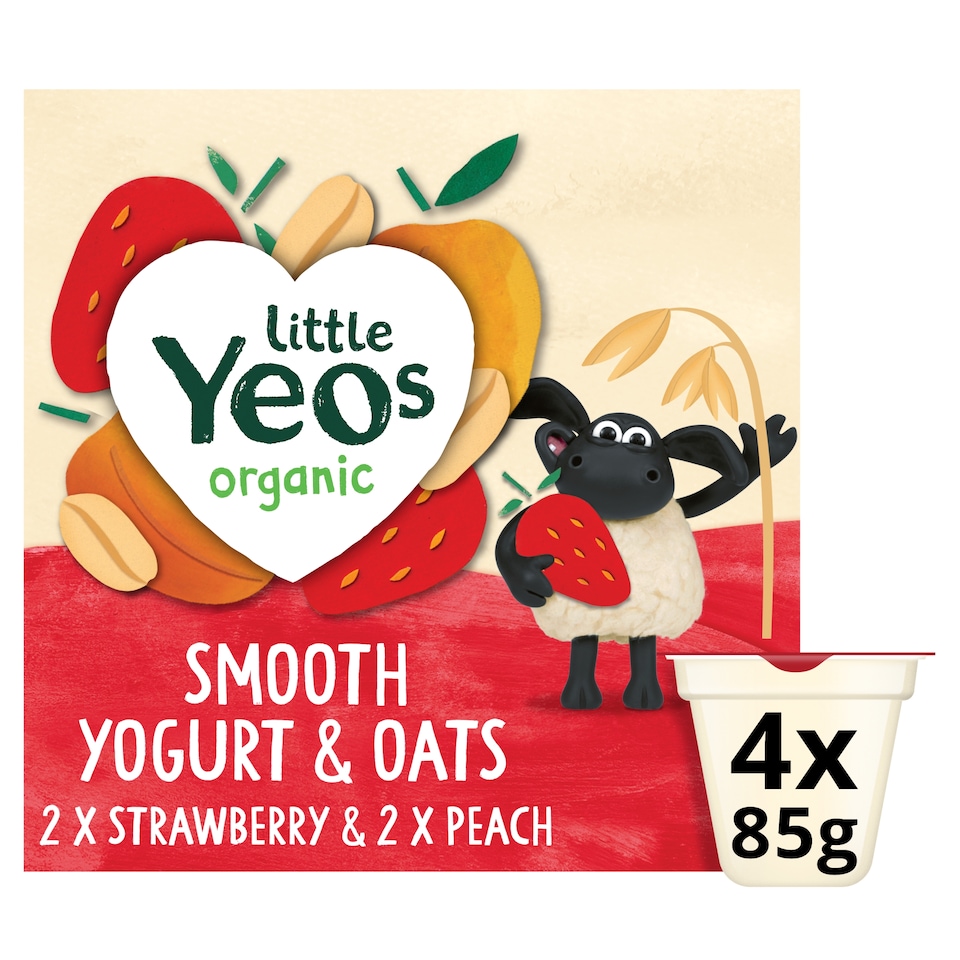 Yeo Valley Organic Little Yeos  Yog Oat Pots 4X85g