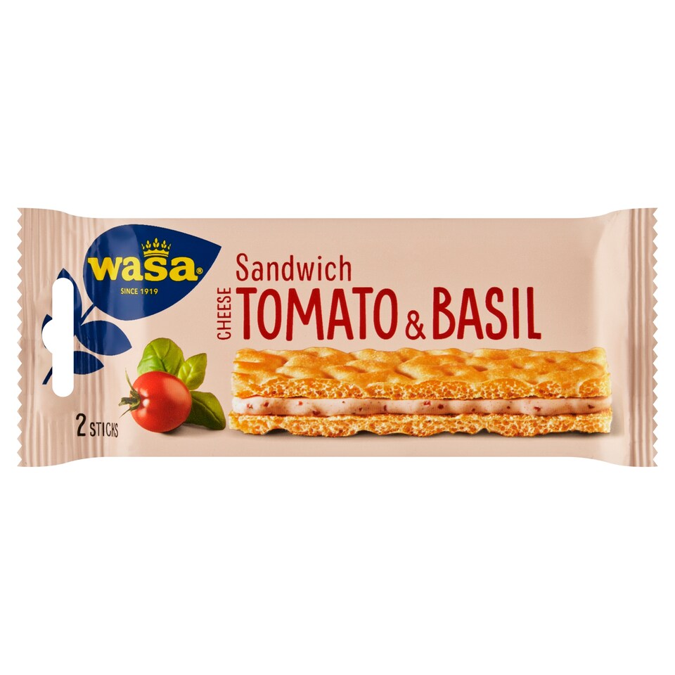 Wasa Pšeničné knäckebroty s náplňou so syrovou príchuťou, rajčiakmi a bazalkou 40 g