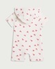 image 2 of F&F Baby Pure Cotton Lobster Print Hooded Romper in White