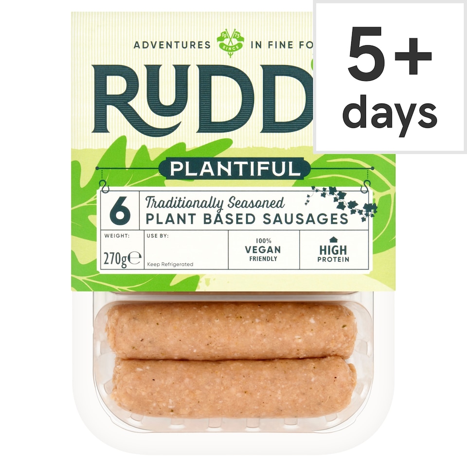 Rudds Plnt/Bsd 6 Meatfree Sausages 270G