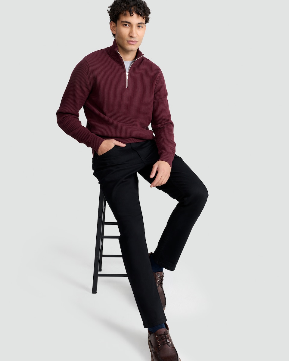 image 1 of F&F Cotton Rich Slim Fit Jeans in Black