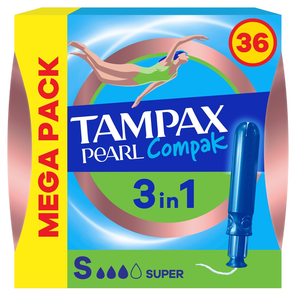 obrázok 1 z Tampax Pearl Compak Super tampóny s aplikátorom 36 ks