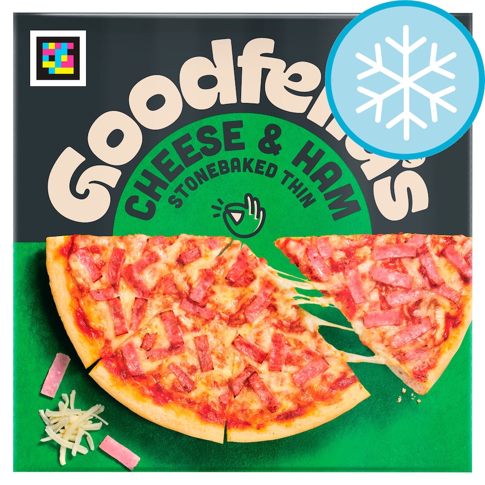 image 1 of Goodfella's Stone Baked Thin Cheese & Ham Pizza 351G