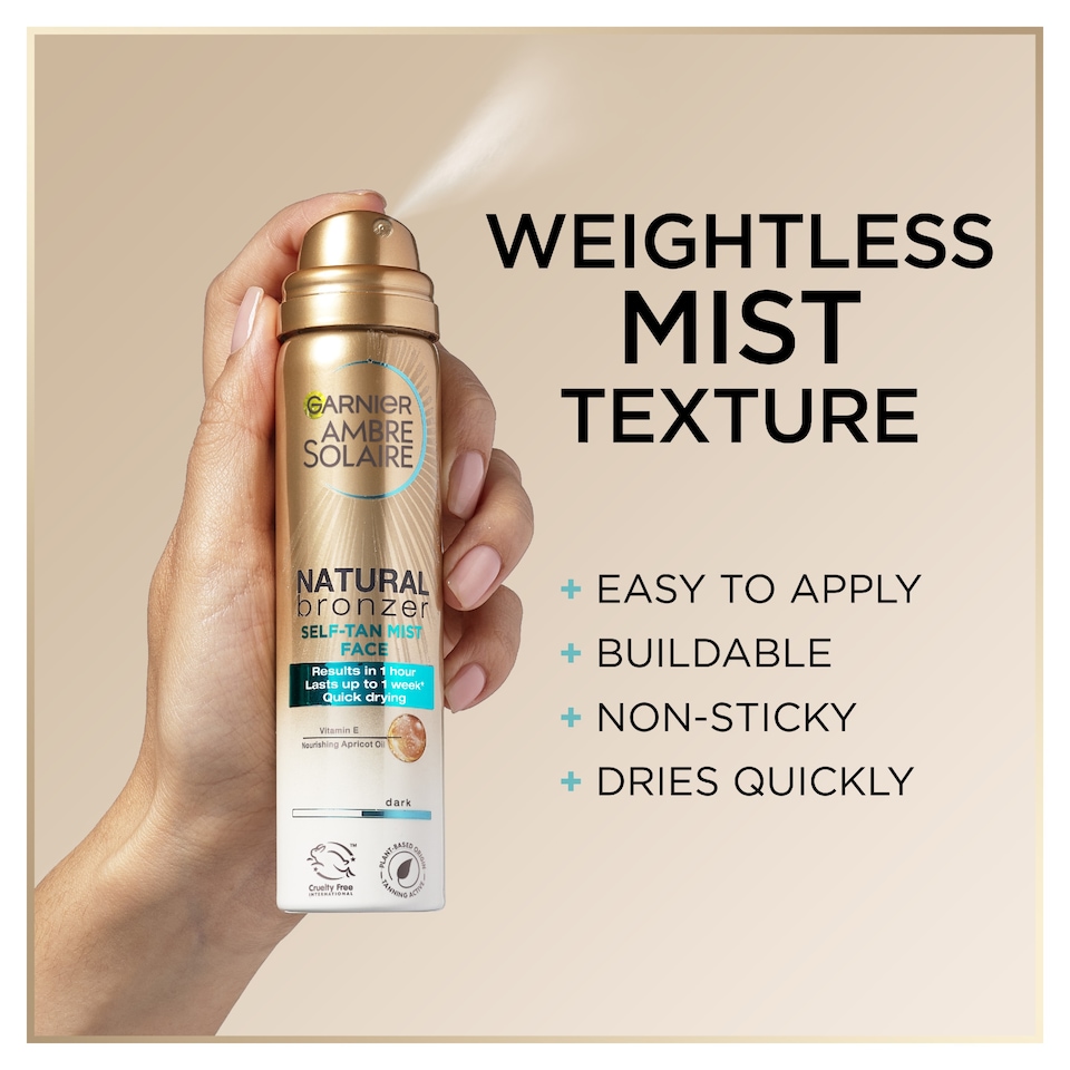 image 1 of Garnier Ambre Solaire No Streaks Bronzer S/Tan Body Mist 150Ml