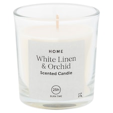 Tesco Scented Candle White Linen & Orchid 95G