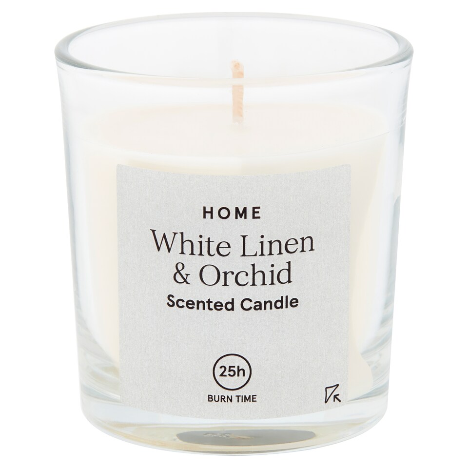 image 1 of Tesco Scented Candle White Linen & Orchid 95G