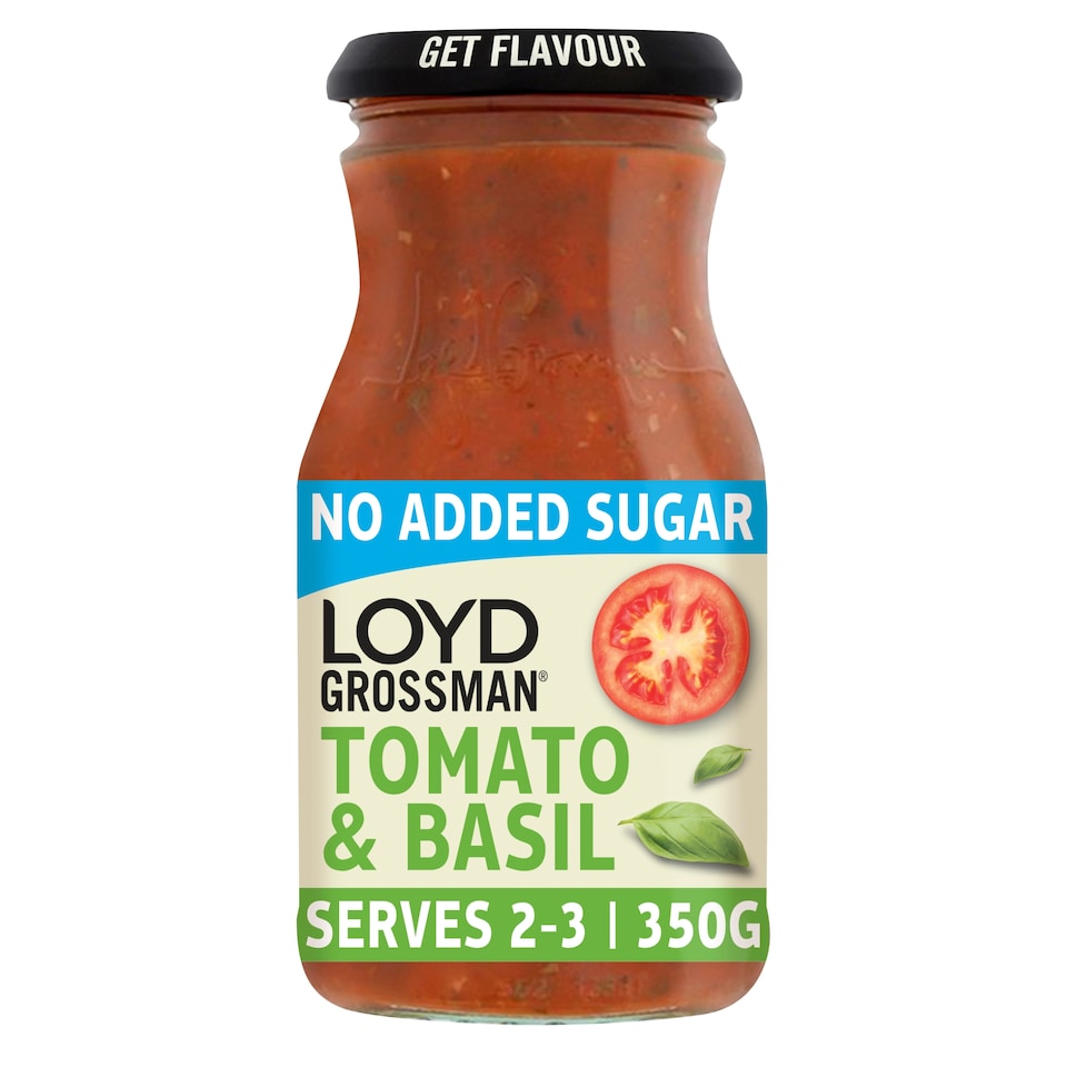 Loyd Grossman No Added Sugar Tomato & Basil Sauce 350G