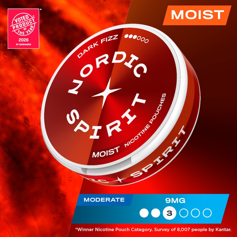 image 1 of Nordic Spirit Dark Fizz Strong Nicotine Pouches 9mg 20 Pouches