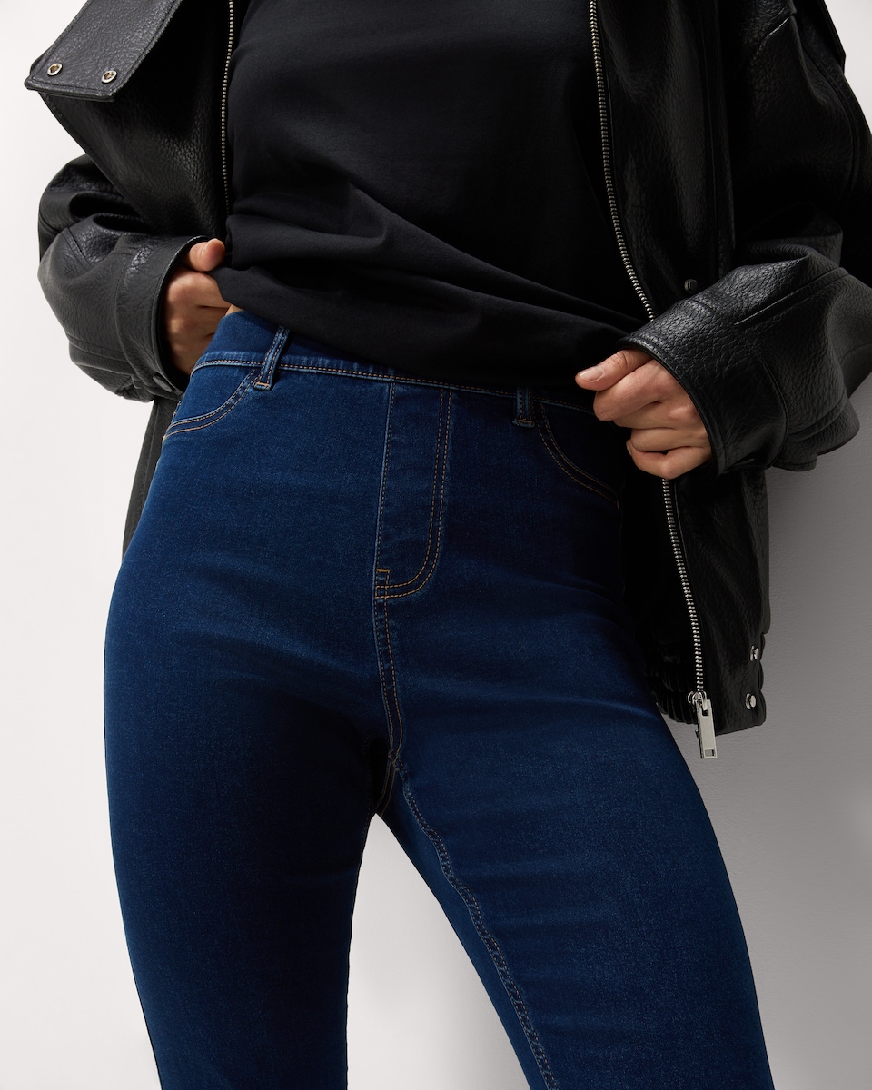 image 1 of F&F High Rise Jeggings in Navy