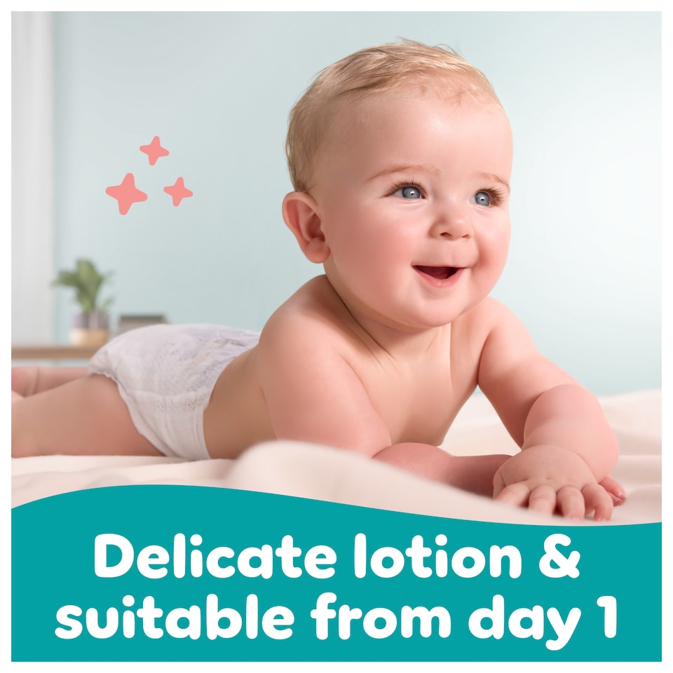 image 1 of Pampers Sensitive Baby Wipes Plastic Free 52 Pack