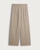 image 5 of The F&F Edit Double Pleat Check Wide Leg Trousers in Brown