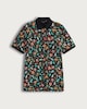 image 4 of F&F Pure Cotton Halloween Print Polo Shirt in Black