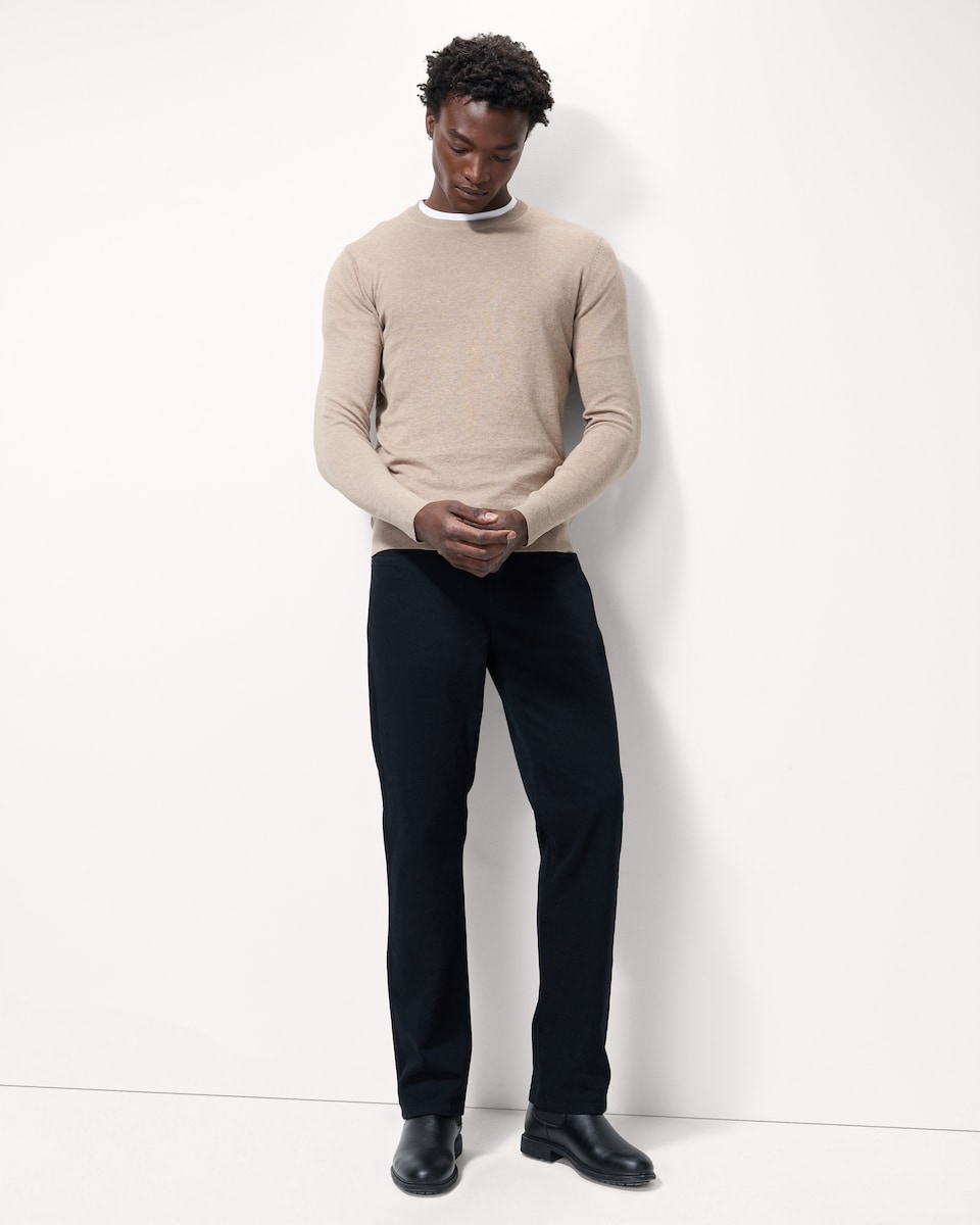 image 1 of F&F Pure Cotton Crew Neck Jumper in Neutral