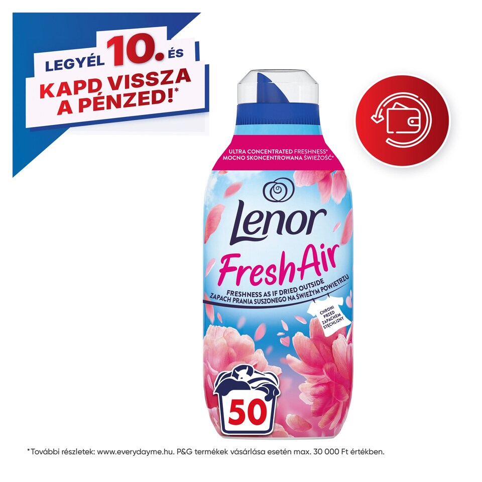 Lenor Fresh Air Öblítő 50 Mosáshoz, Pink Blossom 1. kép
